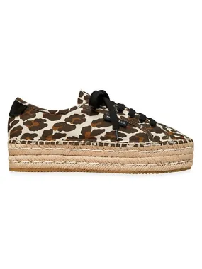 Tory Burch
 Seaside Leopard-Print Canvas Oxford Espadrilles