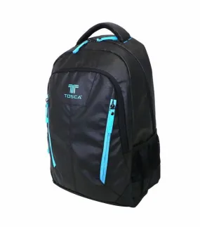 Tosca Twin-zip 14 inch Laptop Backpack | Black