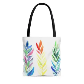 Tote Bag Three Colorful Branches