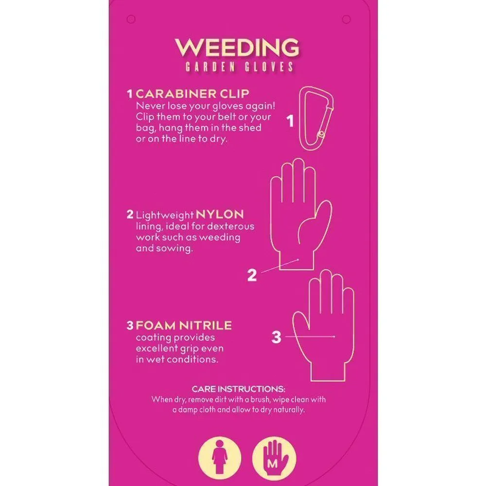 Treadstone ClipGlove Pink Weeding Gloves - Medium