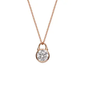 TreasureLock Lab-Grown Diamond Pendant 1.0 Carat in Rose Gold
