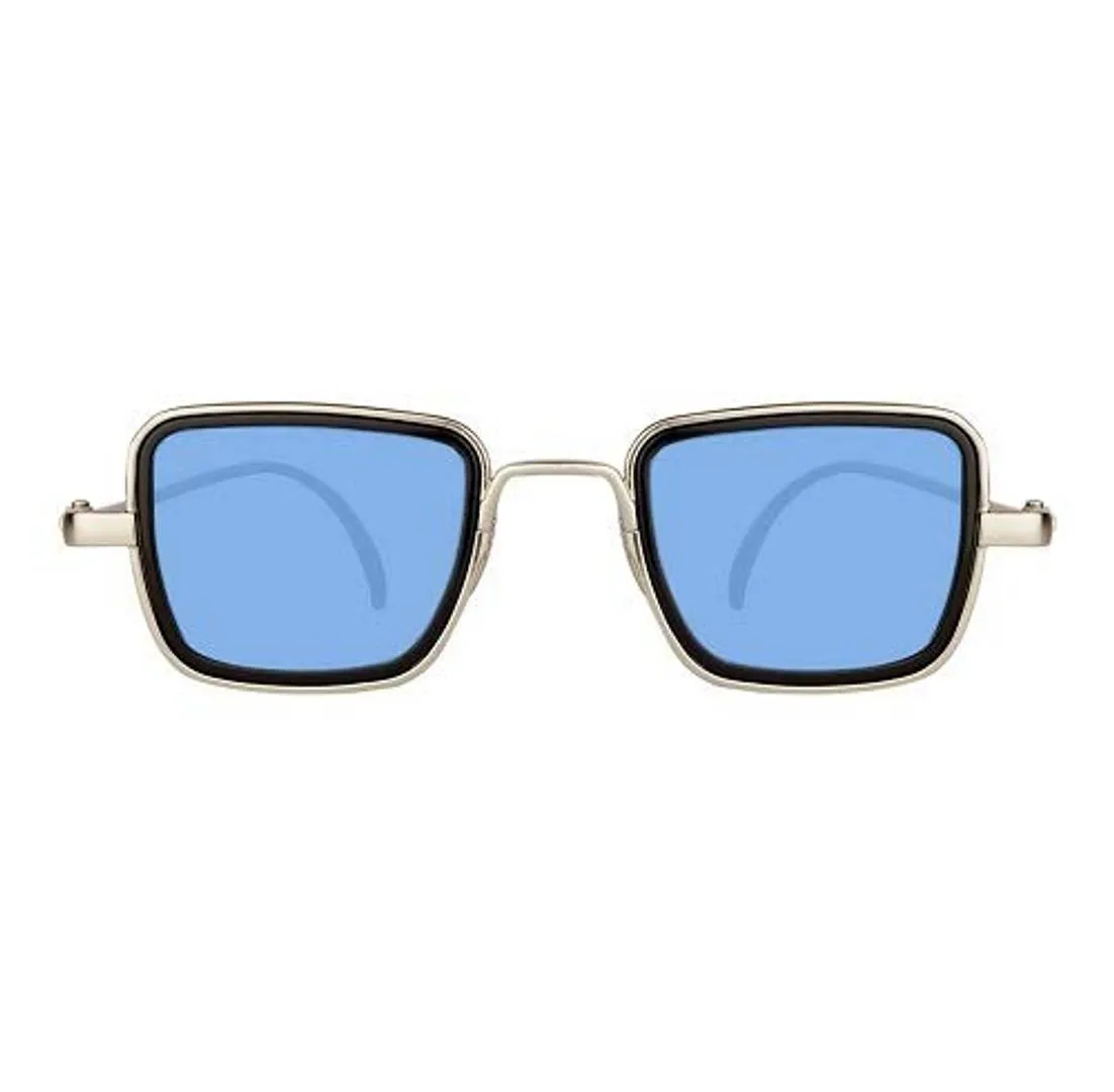 Trendy Blue Metal Square Sunglass For Men And Boys