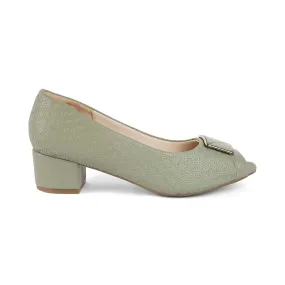 Tresmode Treroy Green Women's Peep Toe Sandals