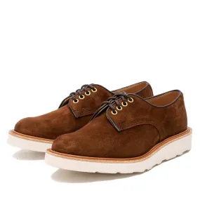 Tricker's For Clutch Cafe Daniel Derby Shoe Ridge Kudu Reverse Suede