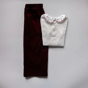 Trouser Set - Thelma Burgundy