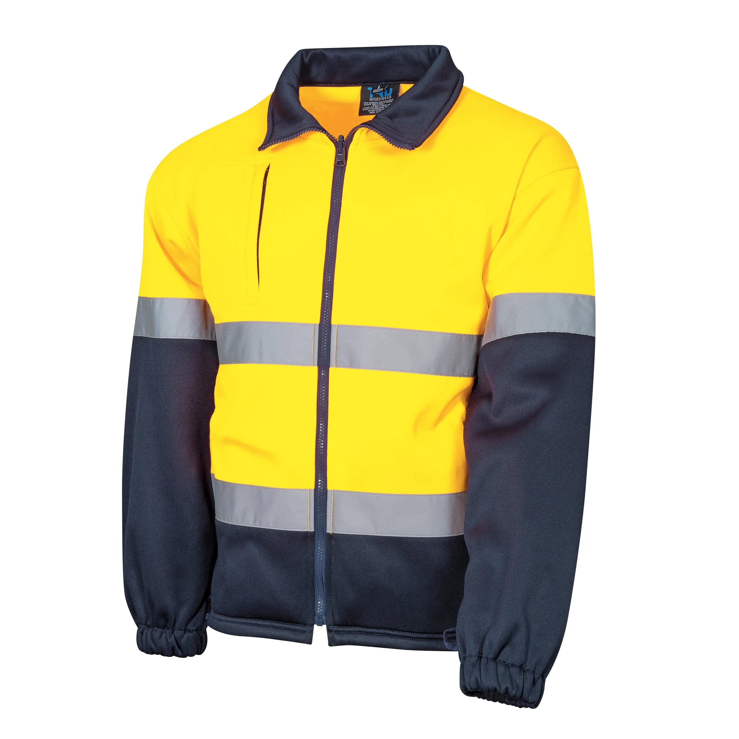 Tru Workwear Hi Vis 2 Tone Water Repellent Fleece Jacket c/w Reflective Tape TF2955T1