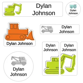 Truck Daycare Labels Pack