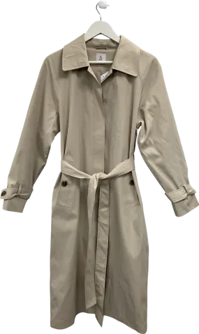 TU Beige Belted Trench Coat UK M