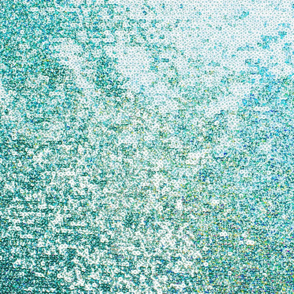 Turquoise Holographic Sequinned Tulle