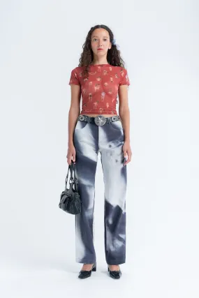 Twill Slouch Trousers in Entangled