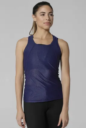 Twist & Shout Navy Mesh Racerback Tank Top