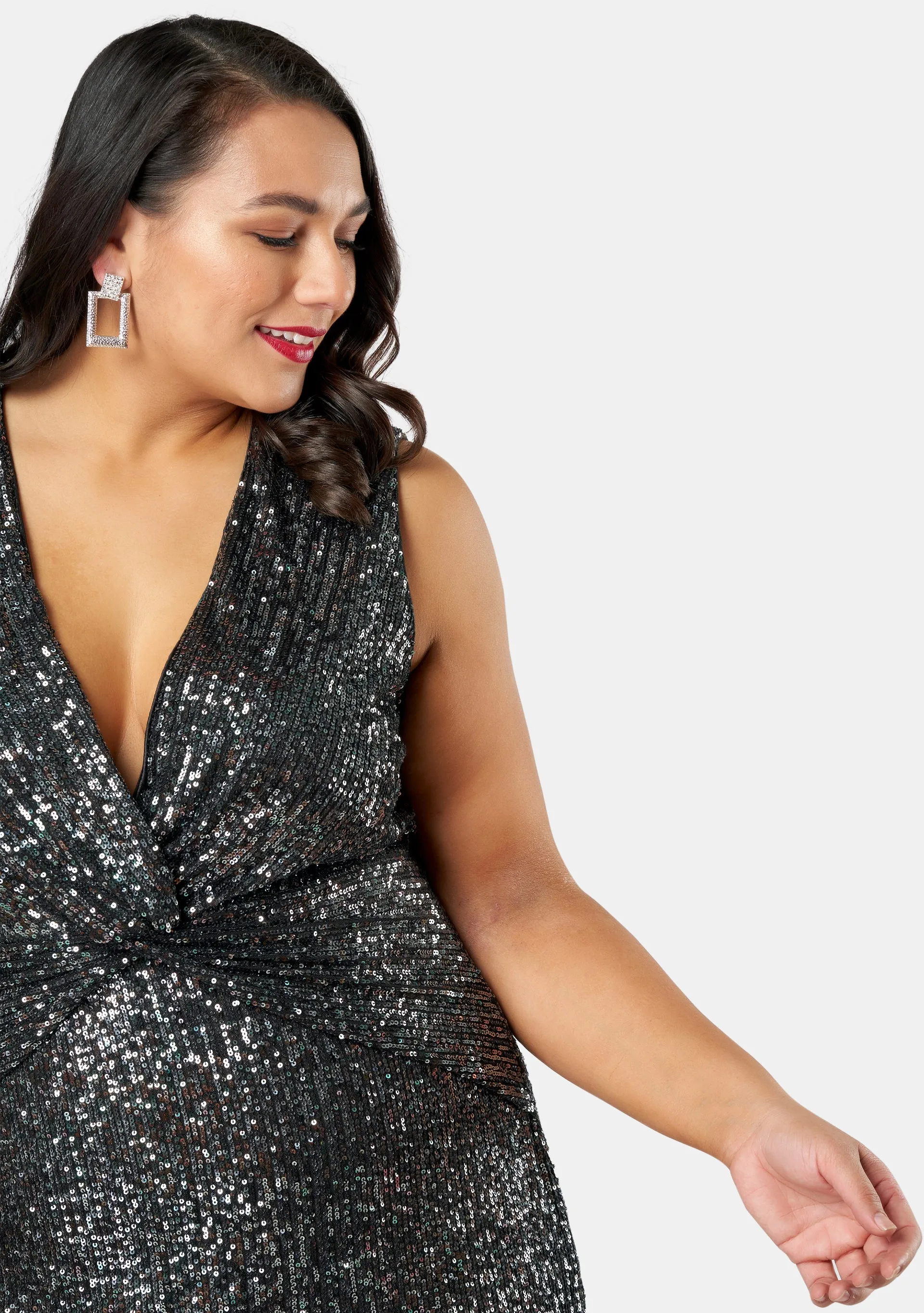 Twist Of Seduction Sequin Dress