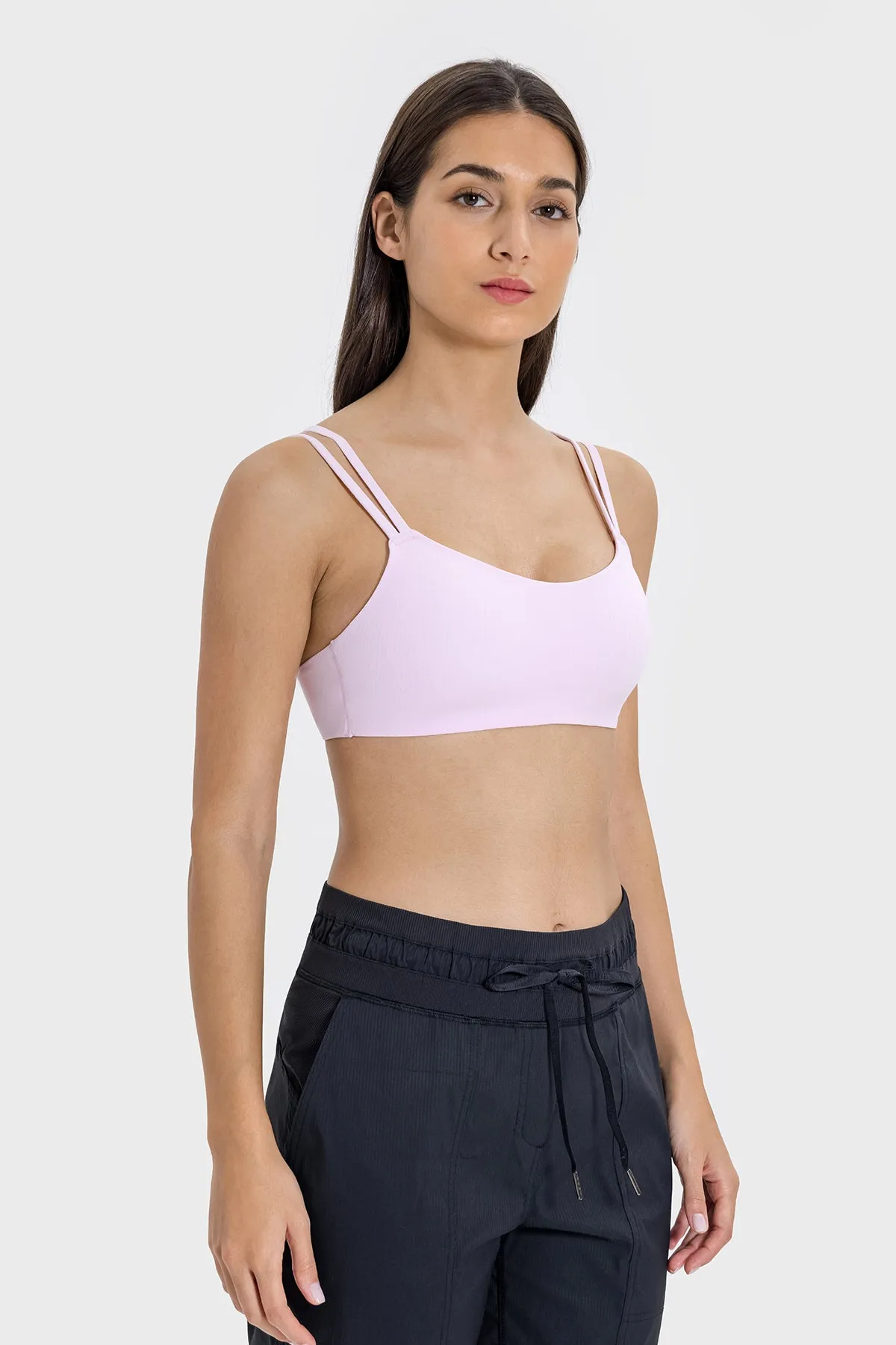 Twisted Dual Strap Seamless Cup Bra