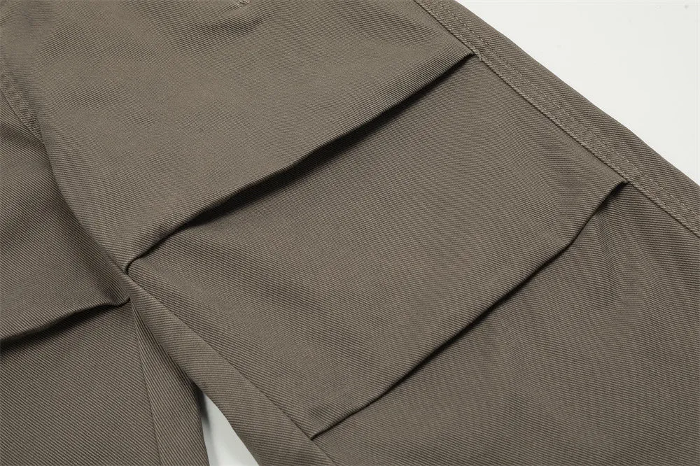 Two-layer Pleated Paratrooper Cargo Jeans Men