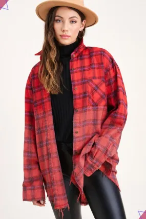 TWO-TONE BUTTON UP SHIRT
