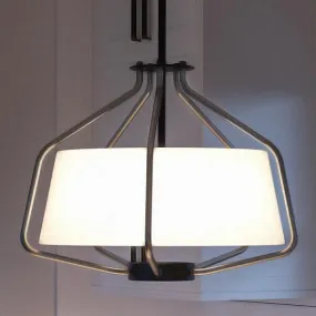 UHP2497 Mid-Century Modern Industrial Chandelier / Ceiling Fixture, 13-1/4"H x 16"W, Brushed Nickel Finish, Palma Collection