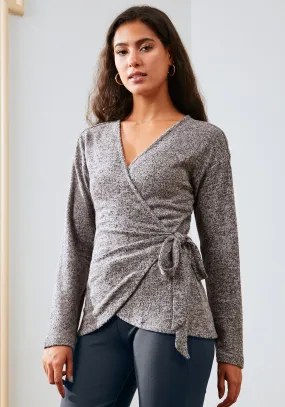 UltraEase Side-Tie Wrap Top (Charcoal)