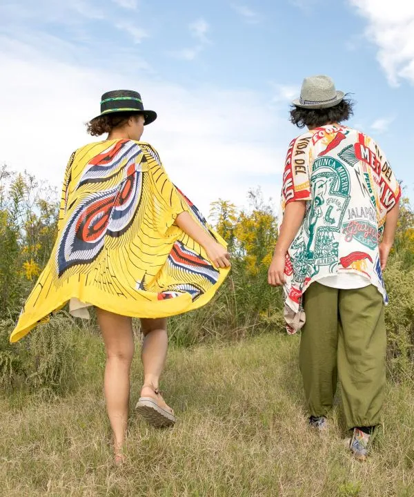 Unisex Ethnic Pattern Sheer KIMONO