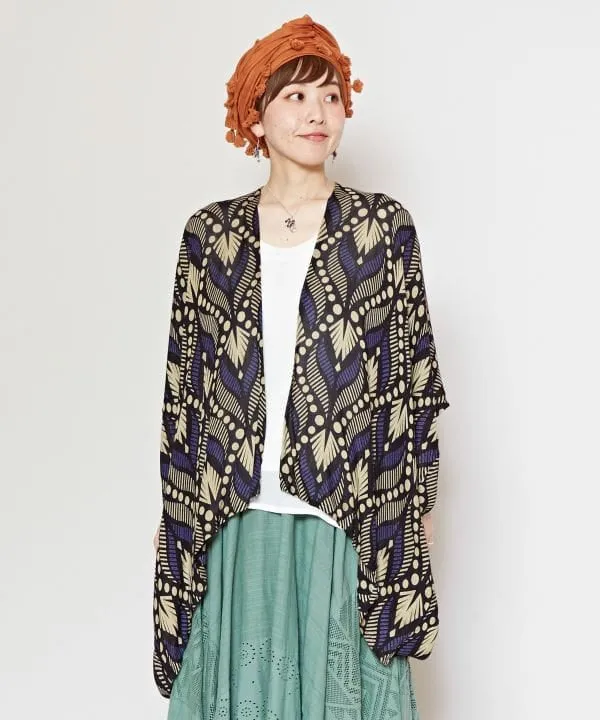 Unisex Ethnic Pattern Sheer KIMONO