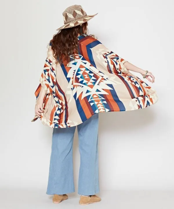 Unisex Ethnic Pattern Sheer KIMONO
