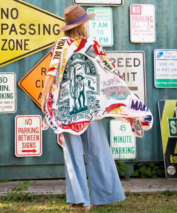 Unisex Ethnic Pattern Sheer KIMONO