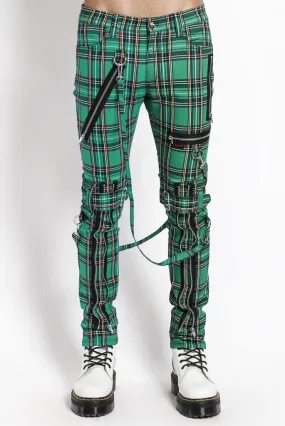 UNISEX Green Plaid Bondage Pant