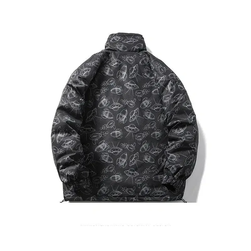 Unisex Patterned Down Jacket