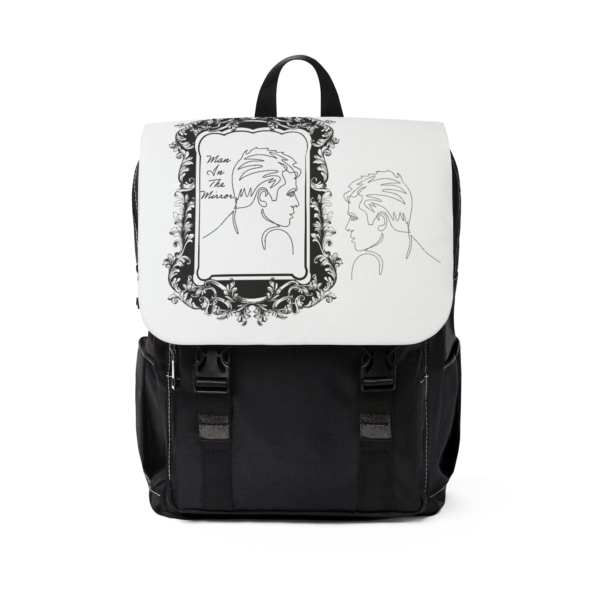 Unisex "Man In The Mirror" Casual Shoulder Backpack. Shoulder Backpack. School. Unisex. School Apparel. Everyday Use. Fashion Backpack