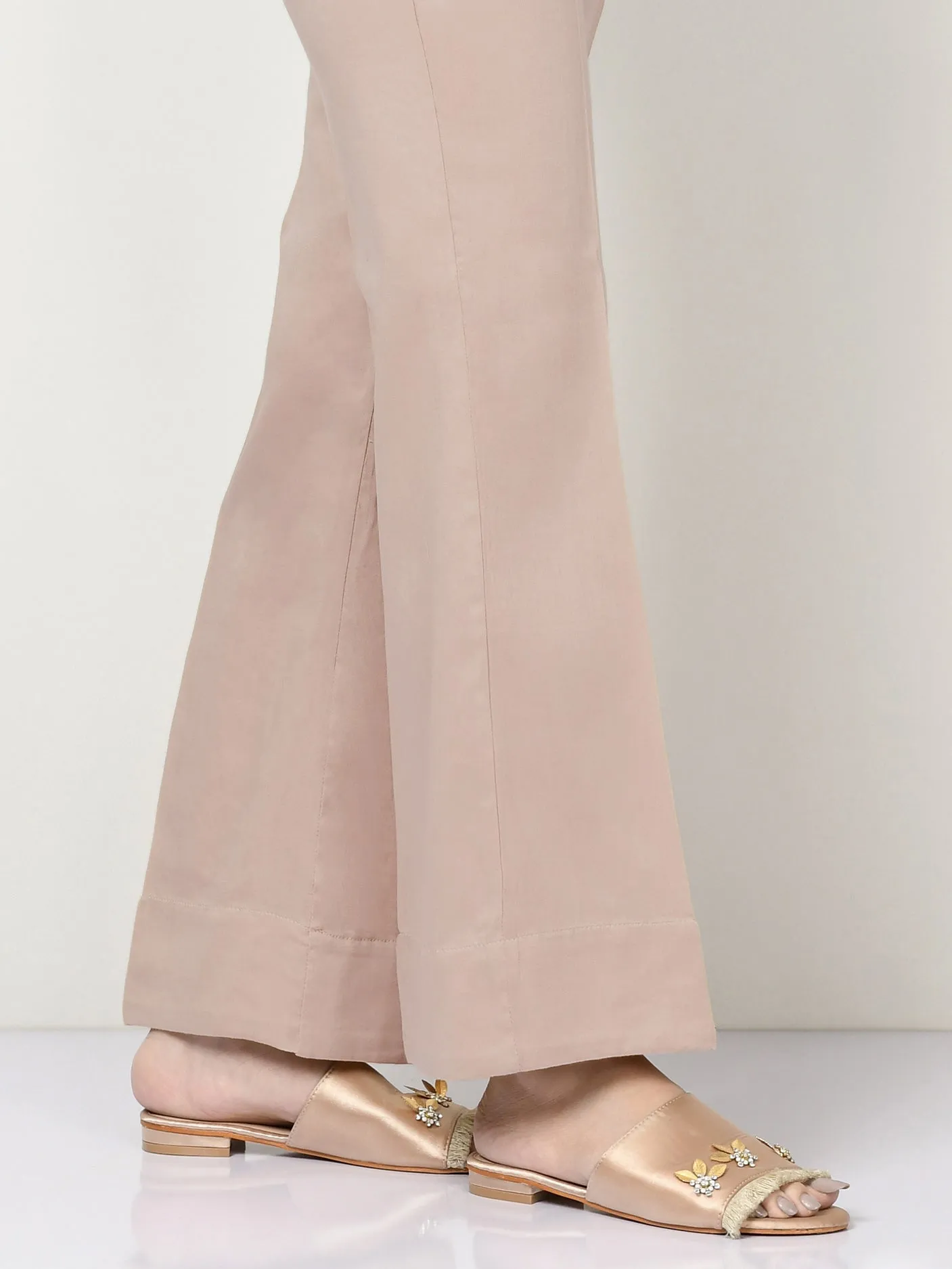 Unstitched Cambric Trouser - Light Pink