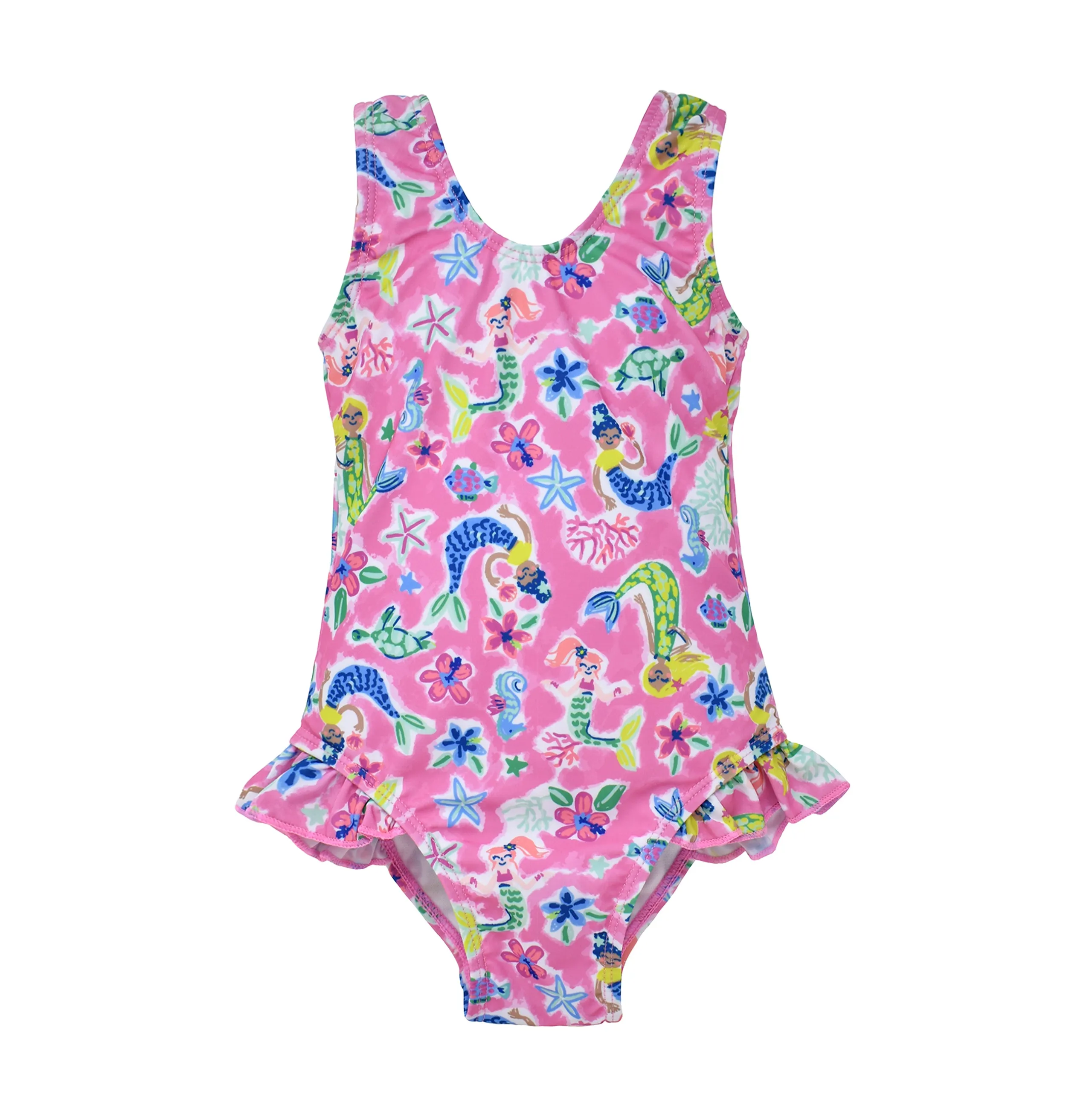 UPF 50  Delaney Hip Ruffle Swimsuit - E