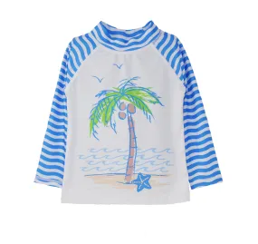 UPF 50  Graphic Rash Guard Swim Top - G