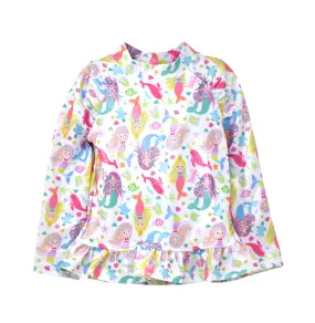 UPF 50  Ruffle Rash Guard - F