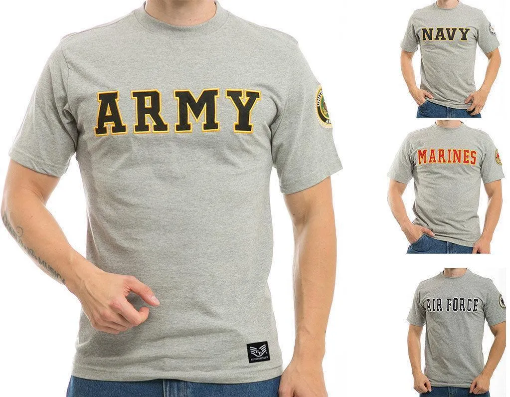 US Patriotic Military Army Navy Air Force Marines Law Enforcement Logo T-Shirts