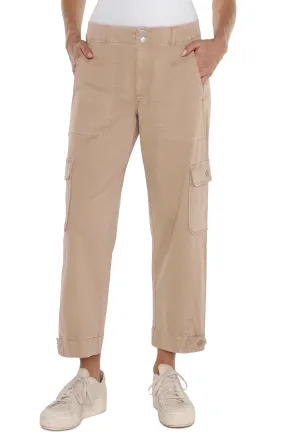 Utility Crop Cargo with Tab Hem