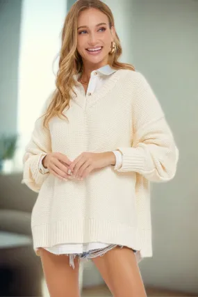 V Neck Oversized Sweater