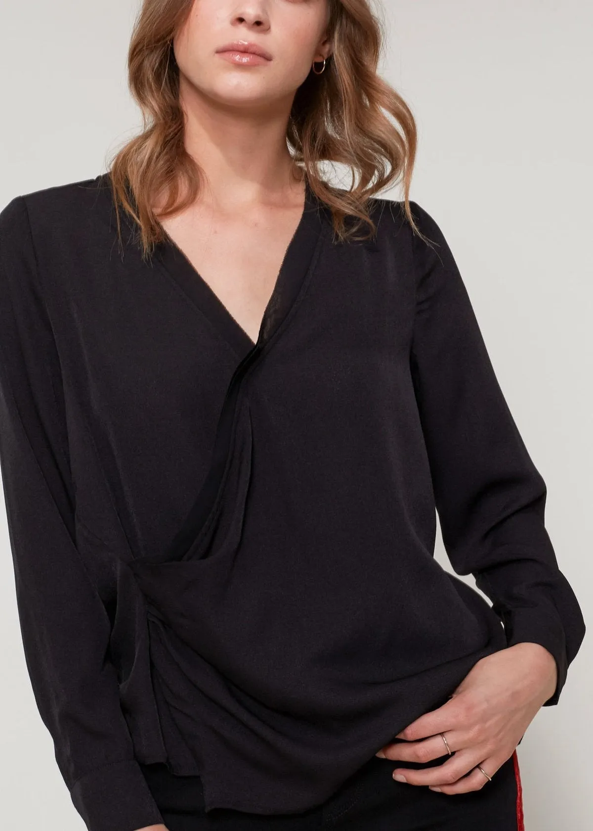 V-Neck Surplice Blouse