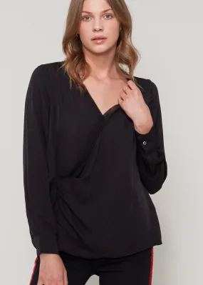 V-Neck Surplice Blouse