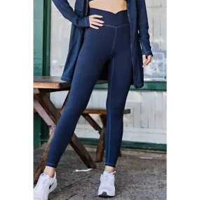 V Waist Full Length Leggings Nocturnal Navy