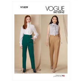 V1829 Misses' and Misses' Petite Trousers