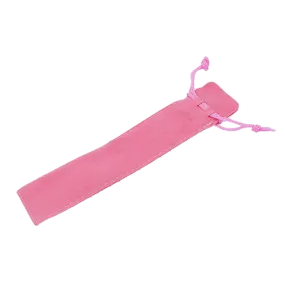 Velvet Drawstring Pen Bags II - Pink (10 pack)