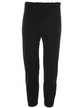 Velvet Fabric Black Leggings - W24 L26