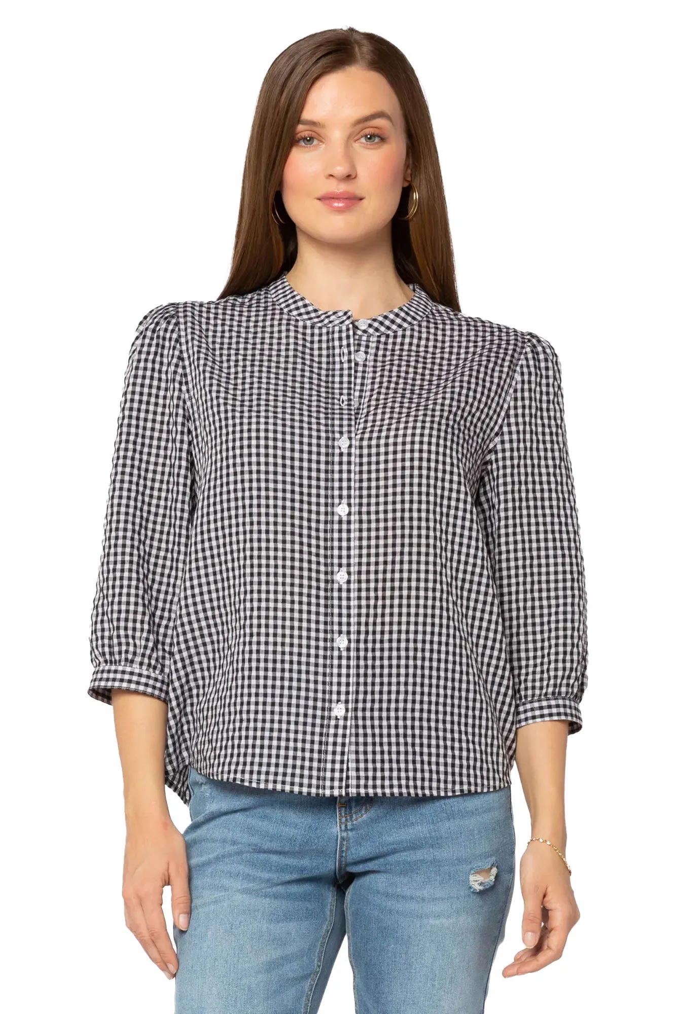 Velvet Heart- Checkered Long Sleeve Button Down