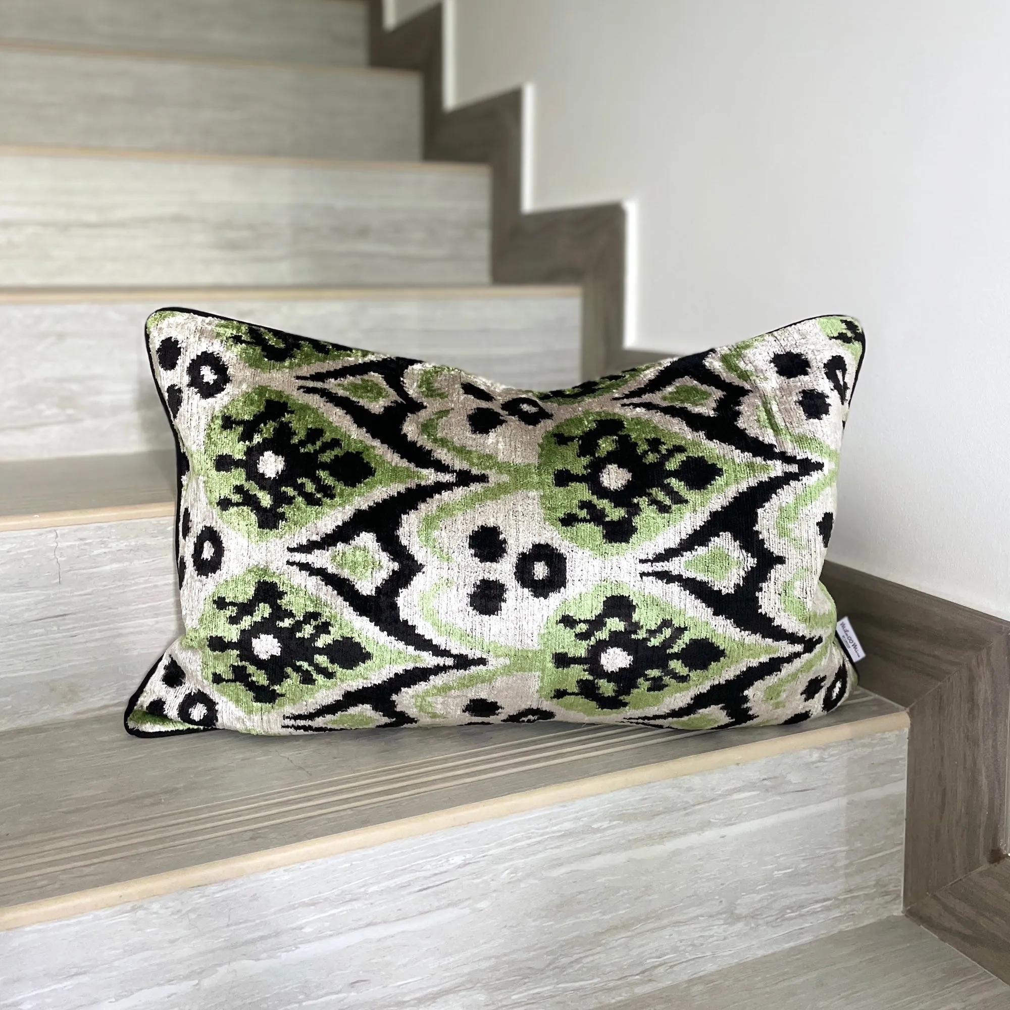 Velvet Ikat Cushion Aurora | Velvet Ikat Pillow Aurora