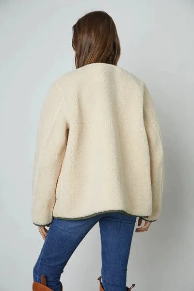 Velvet Marissa Reversible Quilted Sherpa Lined Jacket- Navy