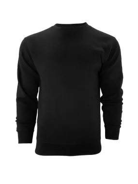Venley Weighted Men's Black Crew Neck Fleece