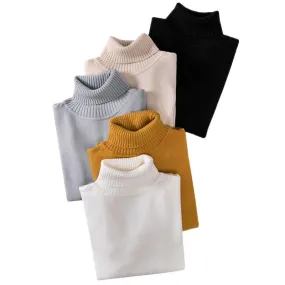 VenusFox Knitted Elastic long-sleeved Turtleneck sweaters