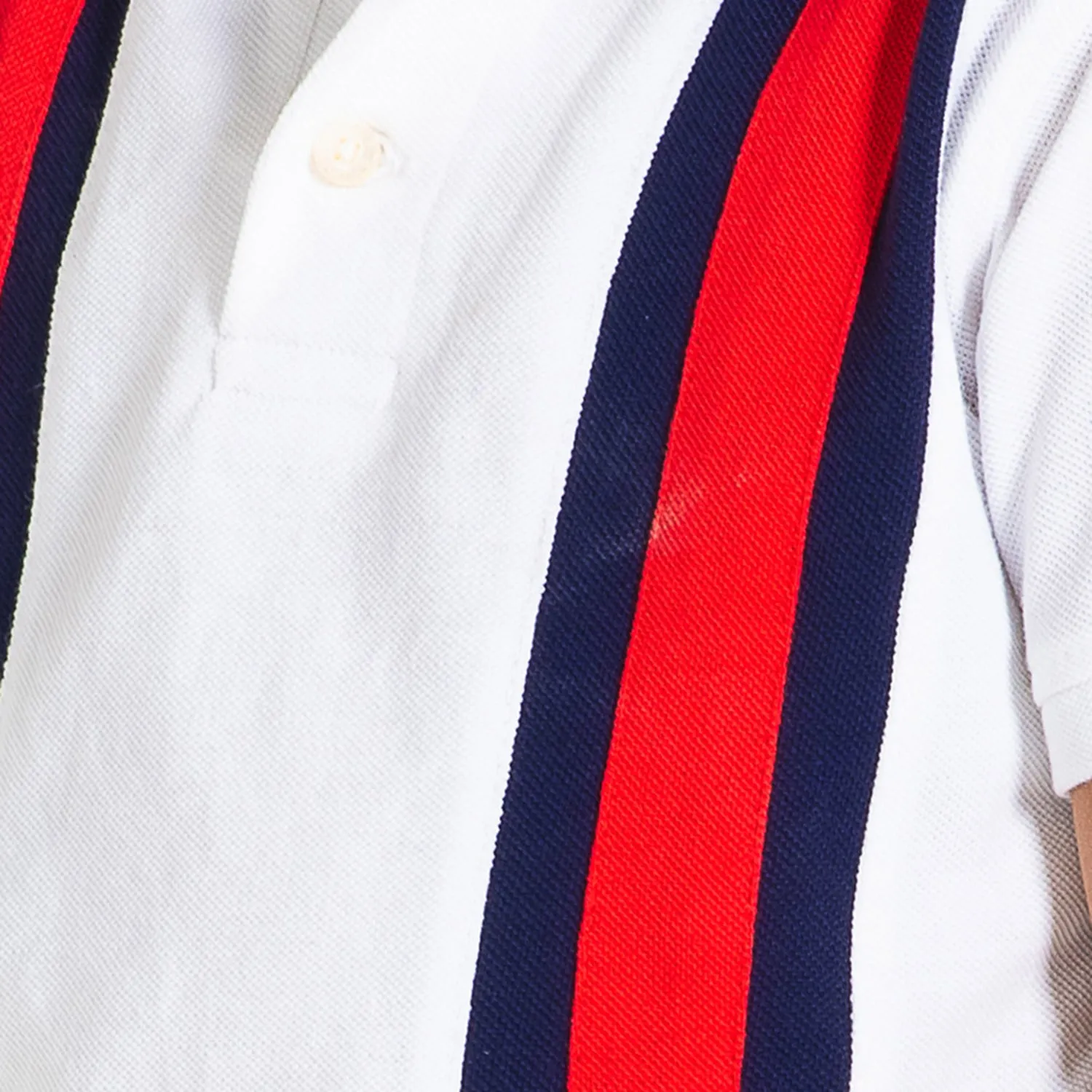 Vertical Striped Polo Tee