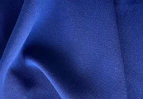 Vibrant Ultramarine Blue Polyester Crepe