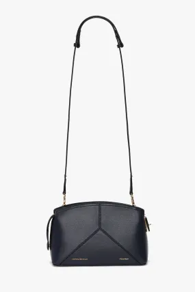 Victoria Crossbody Bag In Navy Leather