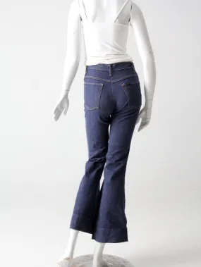 vintage 70's Sears pull on bell bottom jeans, 27 x 30